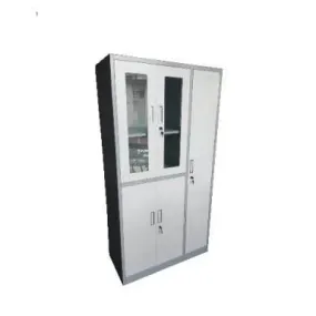 3 Doors Steel Storage Cabinet with Hanger -Grey