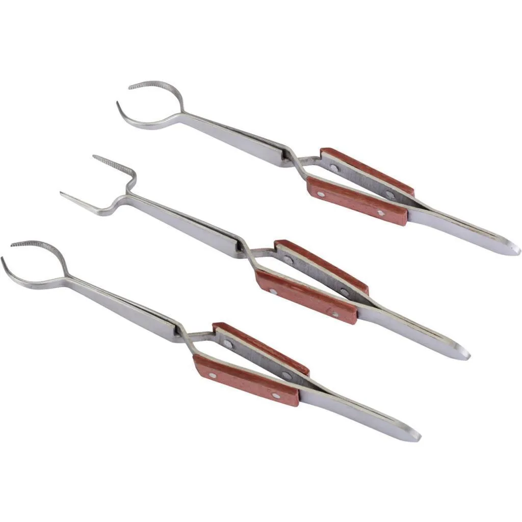 3Pcs Work Holding Cross Locking Tweezers Set