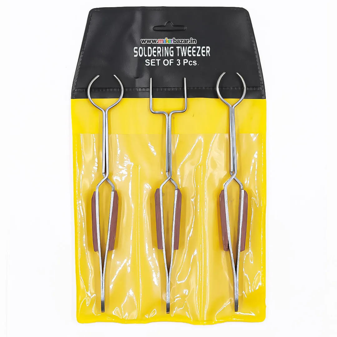 3Pcs Work Holding Cross Locking Tweezers Set