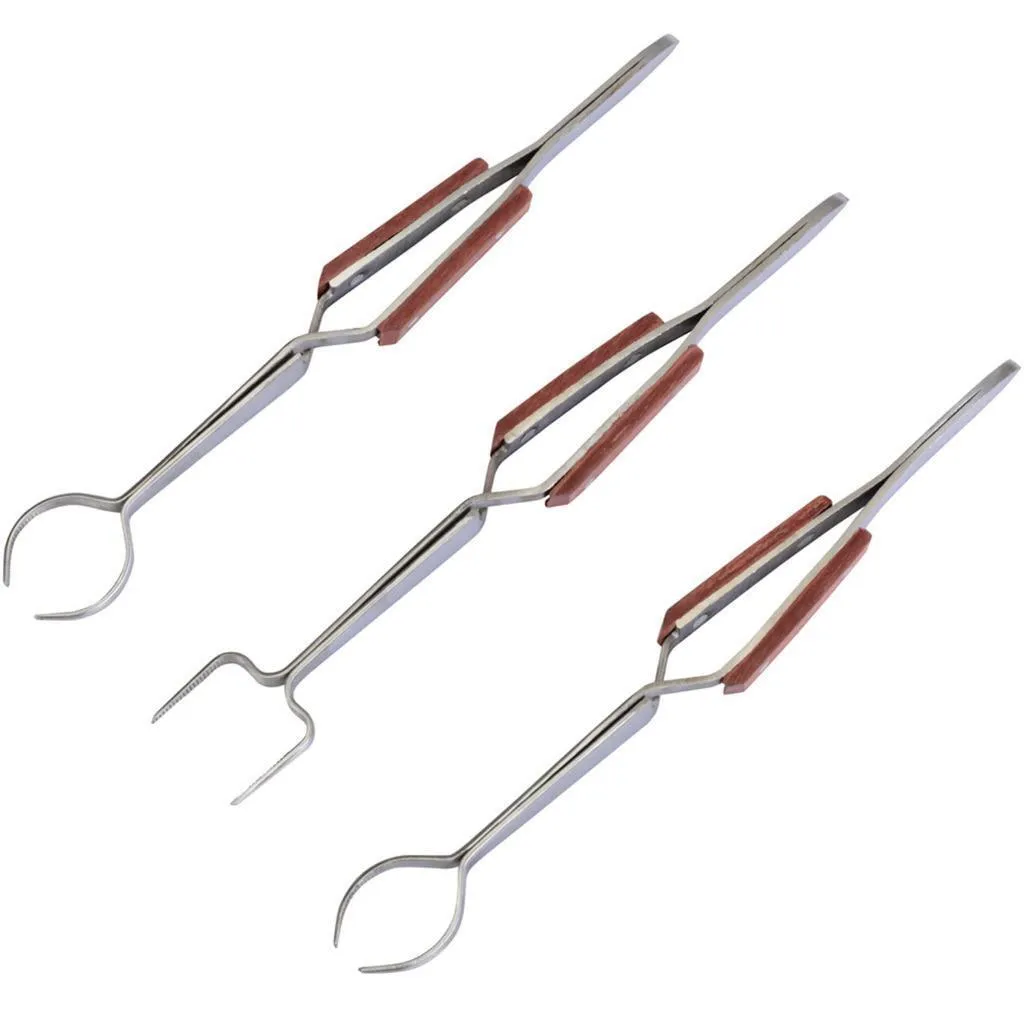 3Pcs Work Holding Cross Locking Tweezers Set