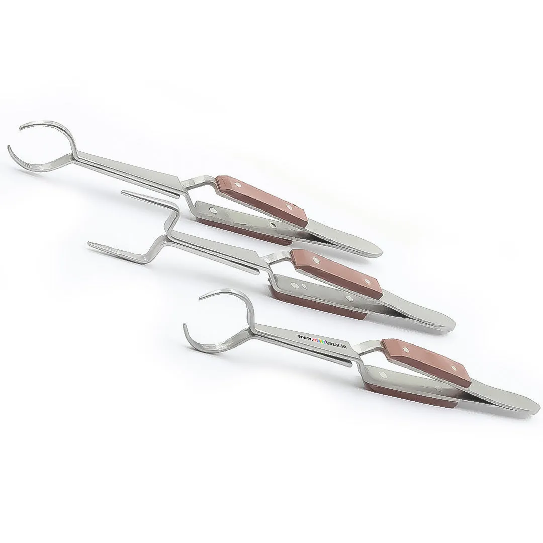 3Pcs Work Holding Cross Locking Tweezers Set