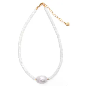 Amalfi Baroque Pearl Necklace in White