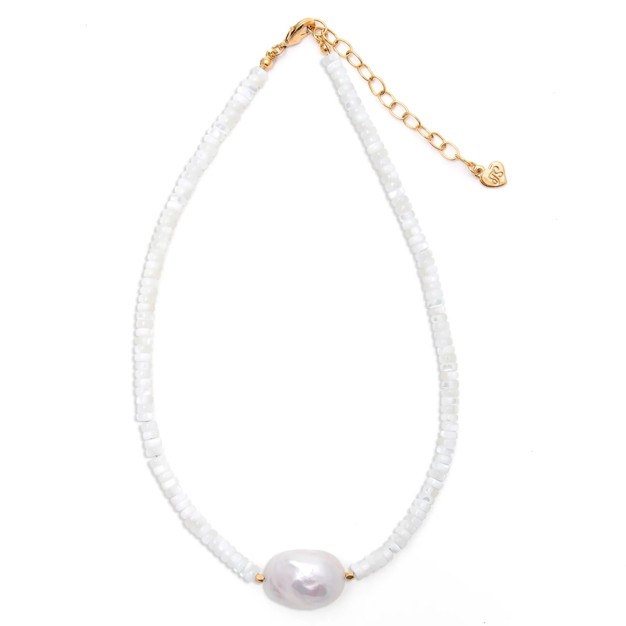 Amalfi Baroque Pearl Necklace in White