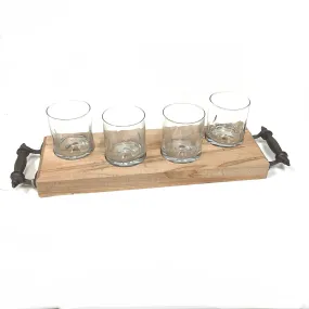 Ambrosia Maple Whiskey Flight with 4 Glasses