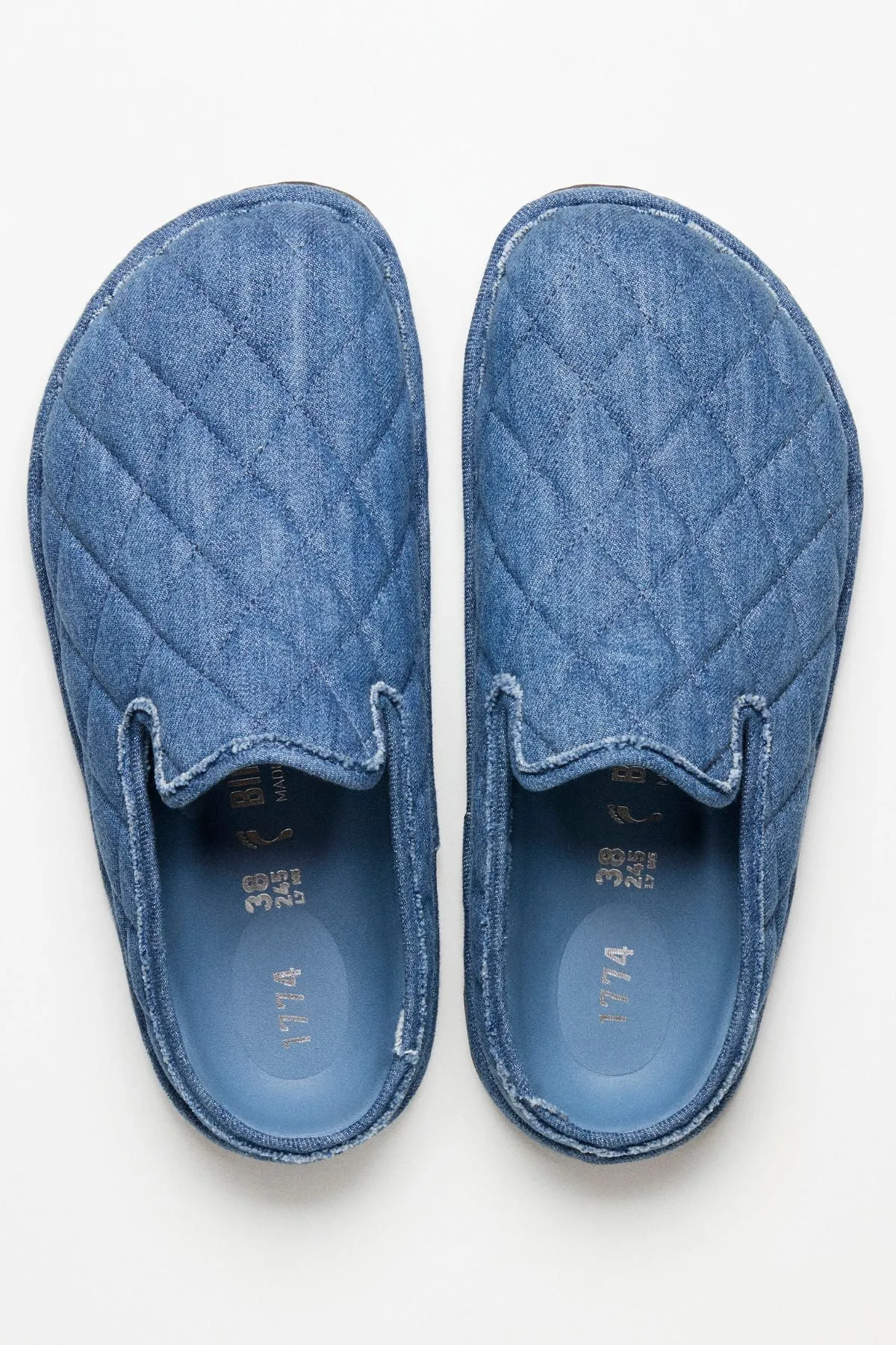 Birkenstock 1774 Eliscu Quilted Denim Loafer - Faded Denim