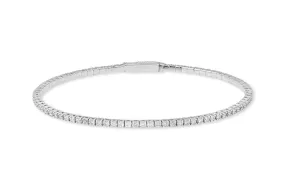 Bracelet 14kt White Gold & Diamonds Bangle Tennis