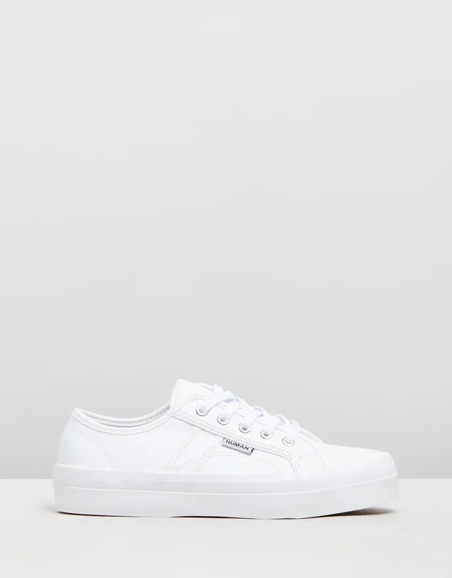 Cass White Leather Sneaker - HUMAN