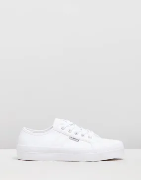 Cass White Leather Sneaker - HUMAN