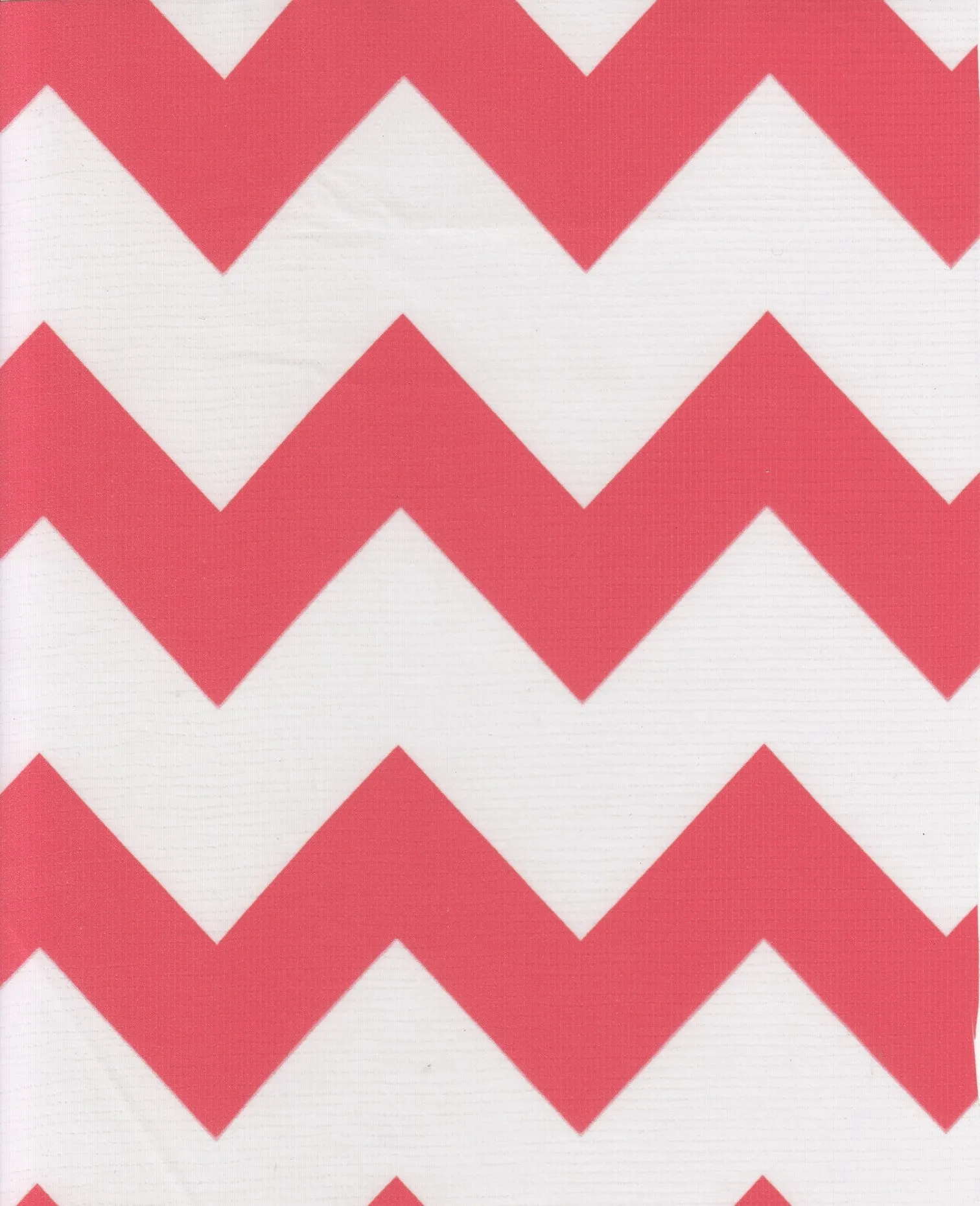 Chevron Coral Oilcloth Tablecloth