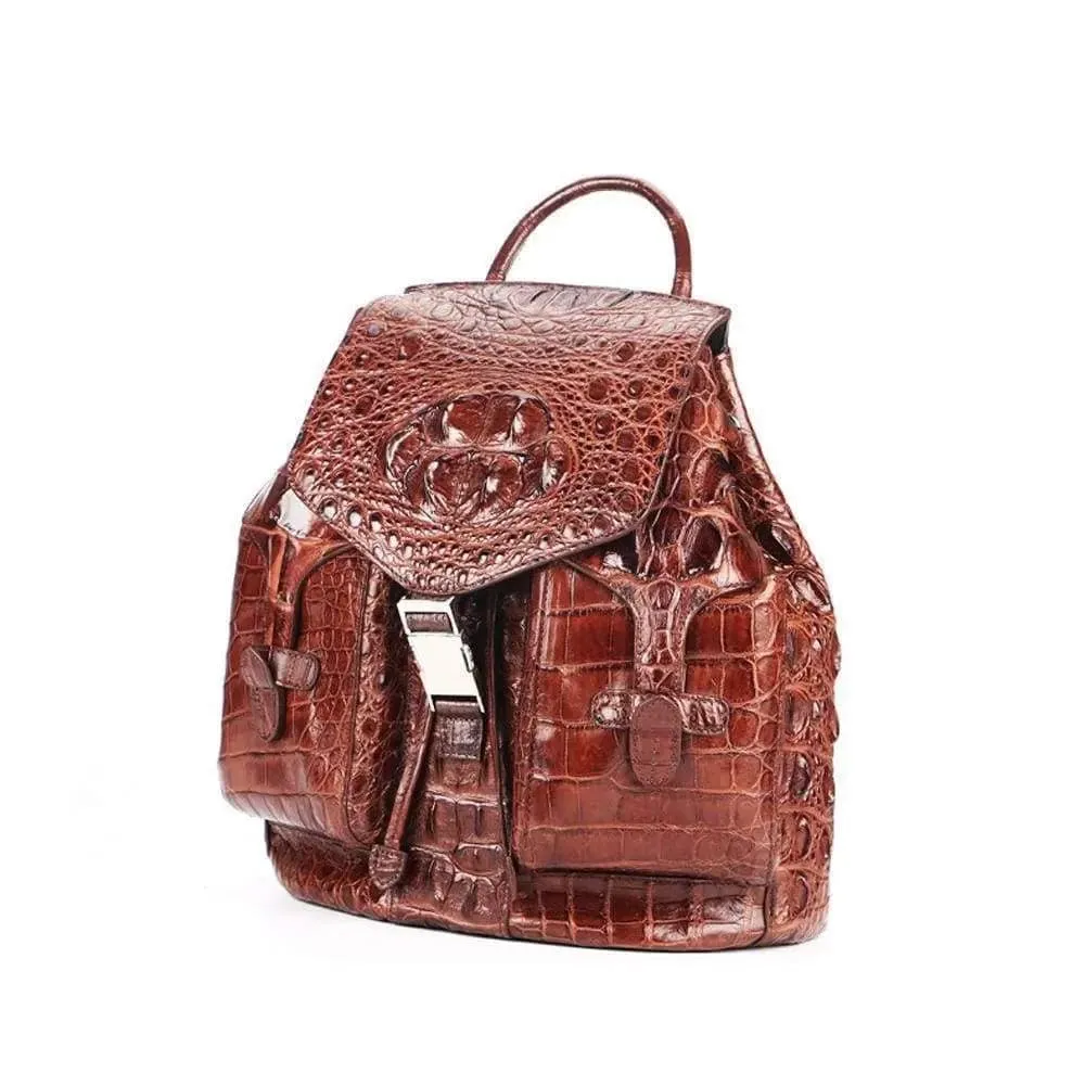 Crocodile Leather City Backpack