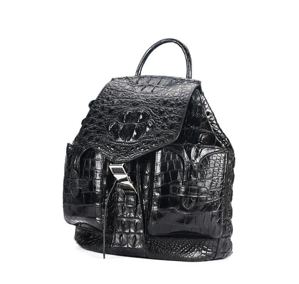 Crocodile Leather City Backpack