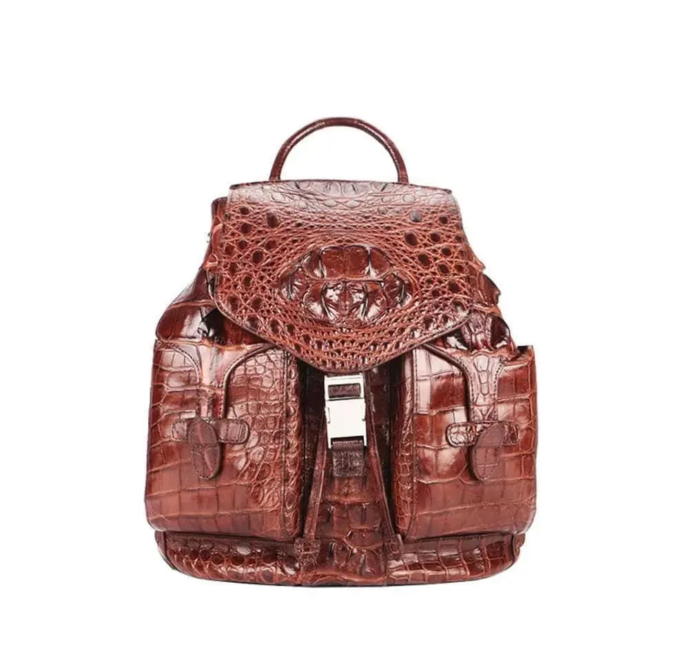 Crocodile Leather City Backpack