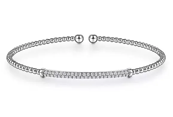 Diamond Bar Split Bangle Bracelet