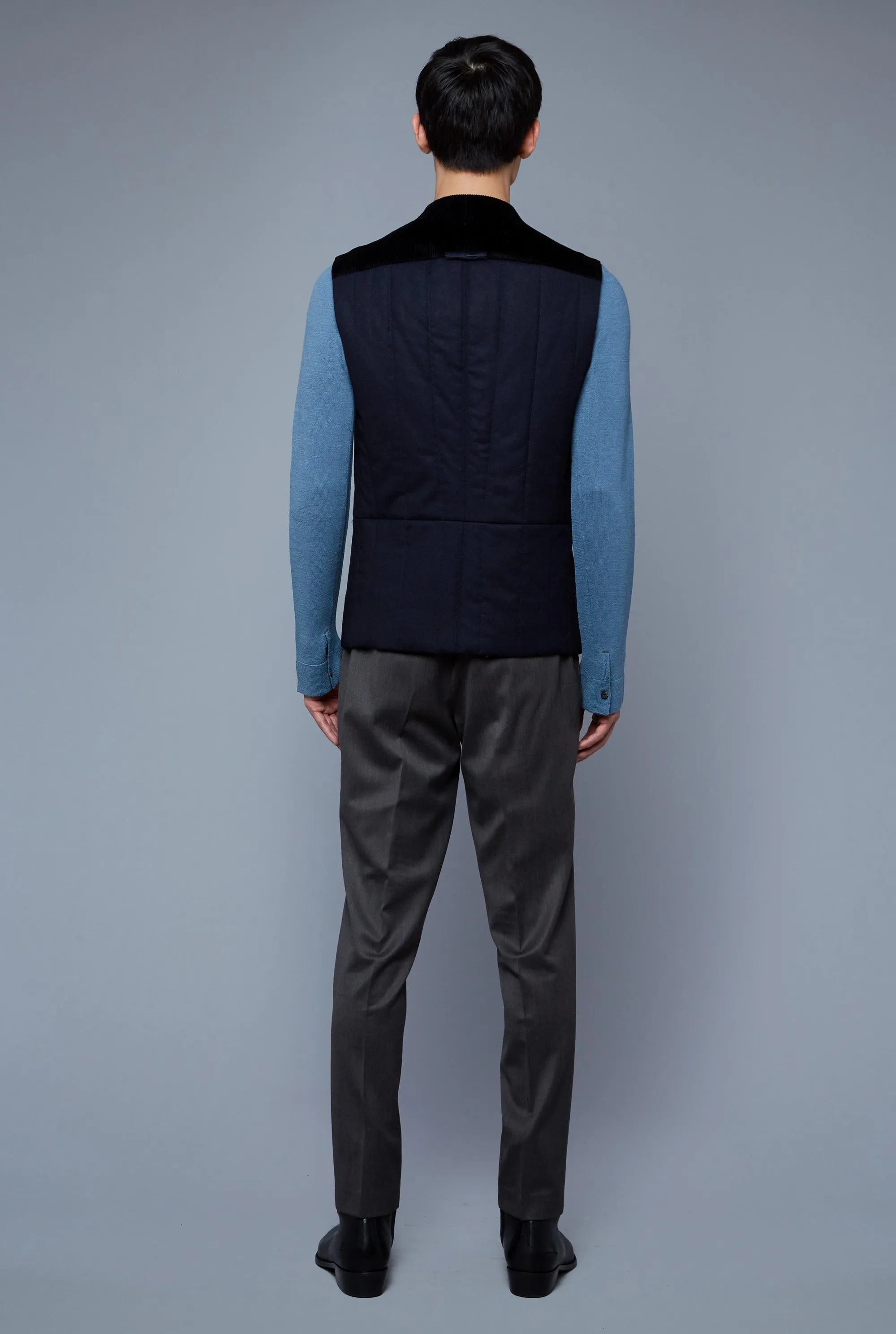 Down Vest | Navy Mélange