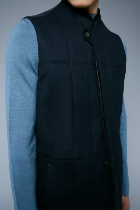 Down Vest | Navy Mélange