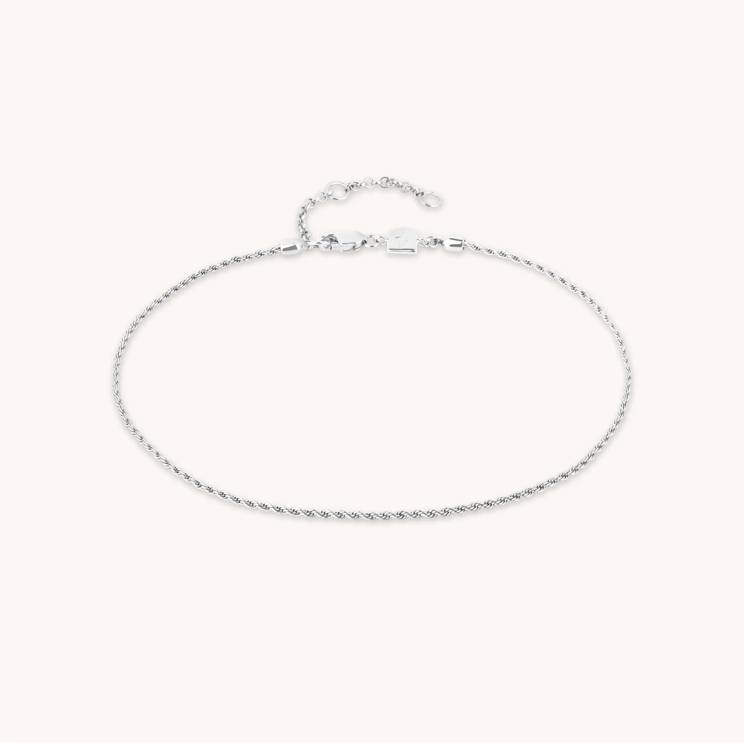 Essential Rope Chain Anklet in Silver