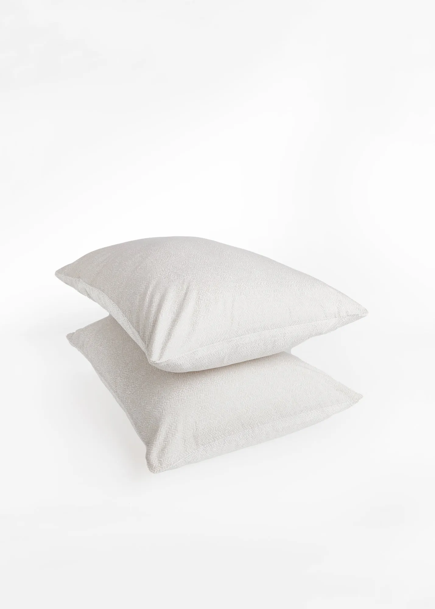 Foxford White Weave Nacre Pillowcase Set