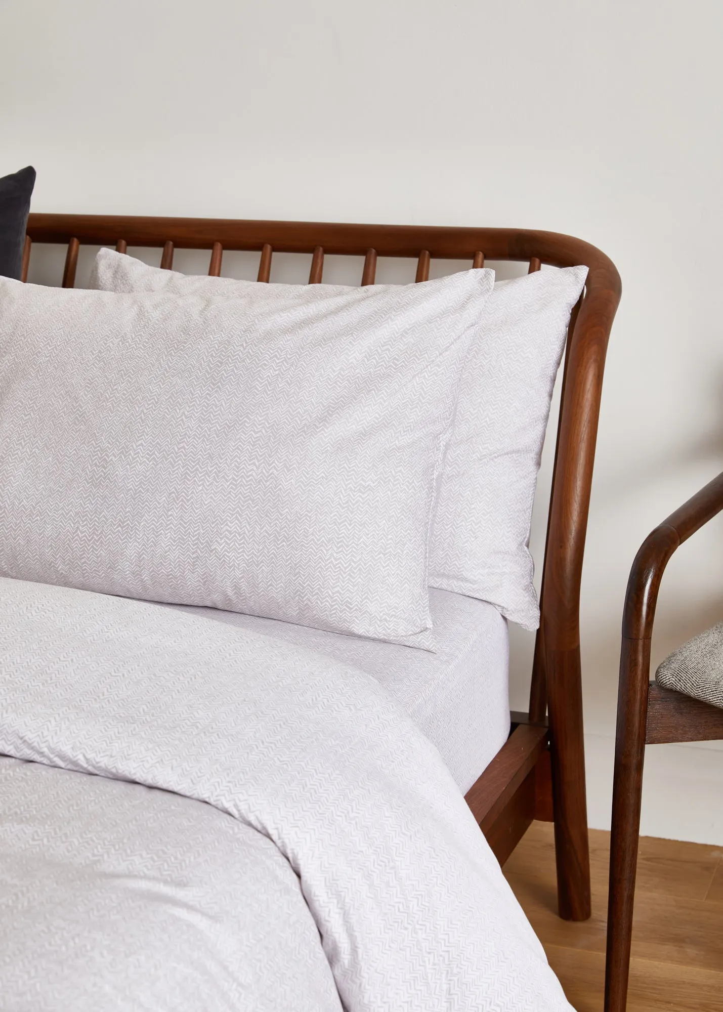 Foxford White Weave Nacre Pillowcase Set