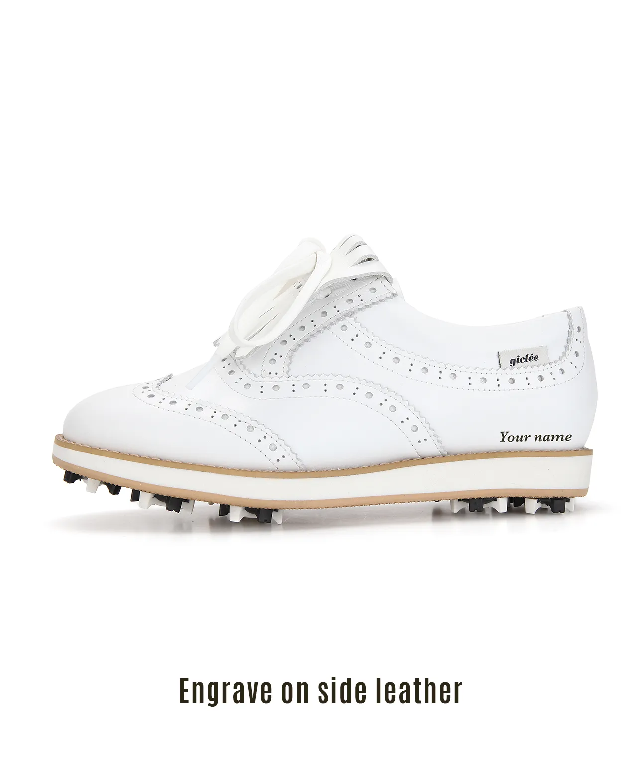 Giclee Tee-In Spikeless Golf Shoes - Beige