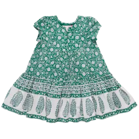 Girls Adele Dress - Green Garden Floral