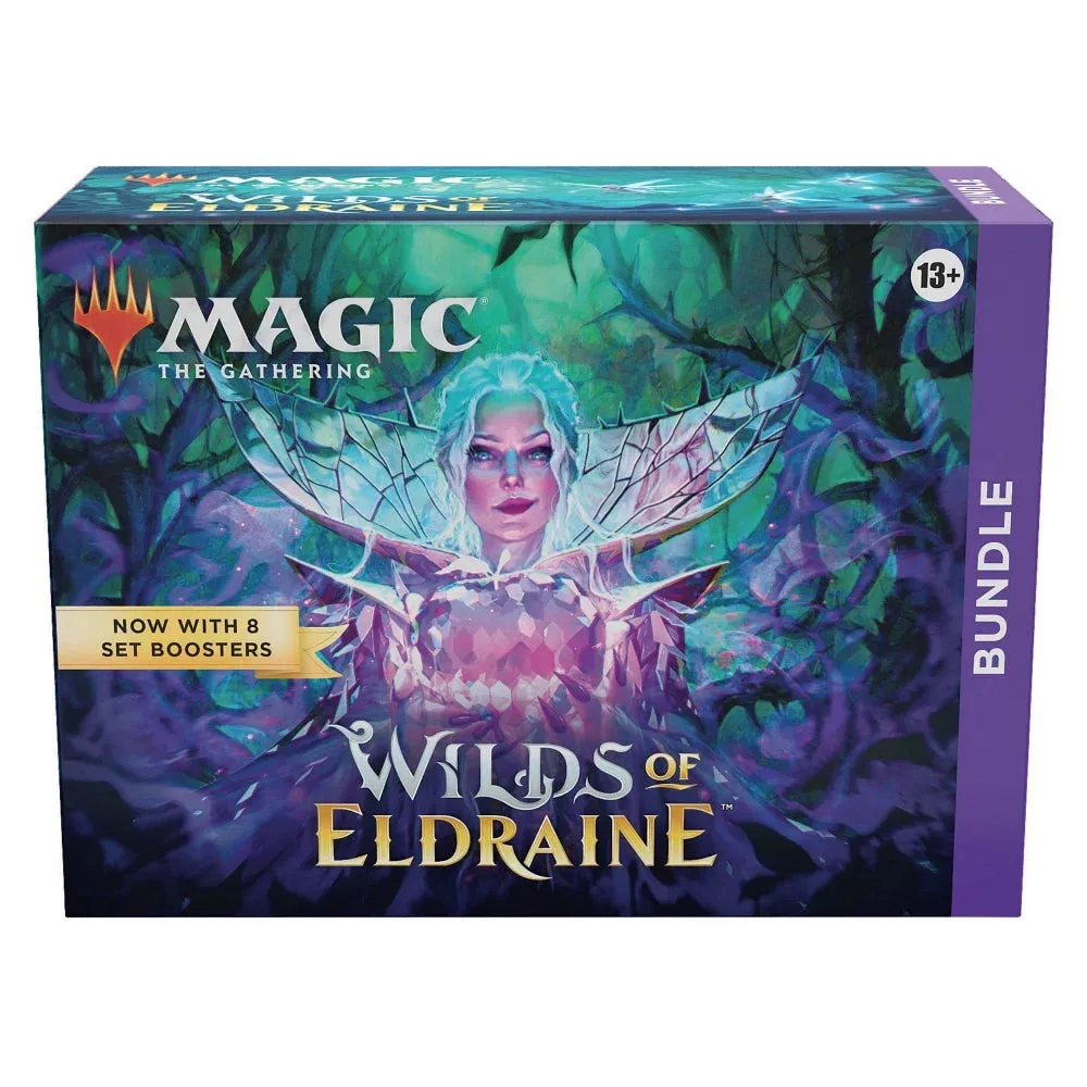 Magic: The Gathering Wilds of Eldraine Bundle - 8 Set Boosters   Accessories