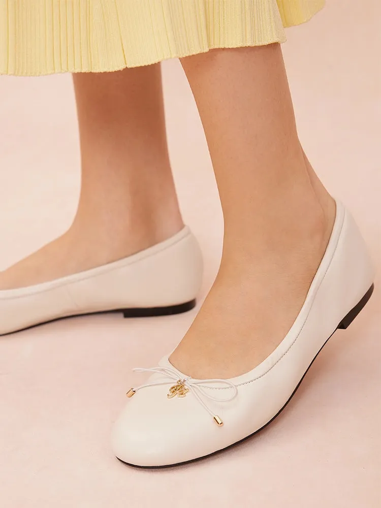 Melanie Accent Bow Ballerinas