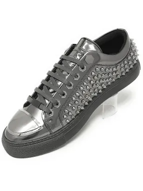 Men's Fashion Sneaker R. Spike Silver