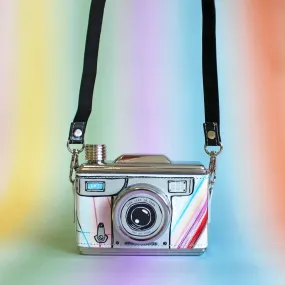 Multicoloured Camera Hip Flask