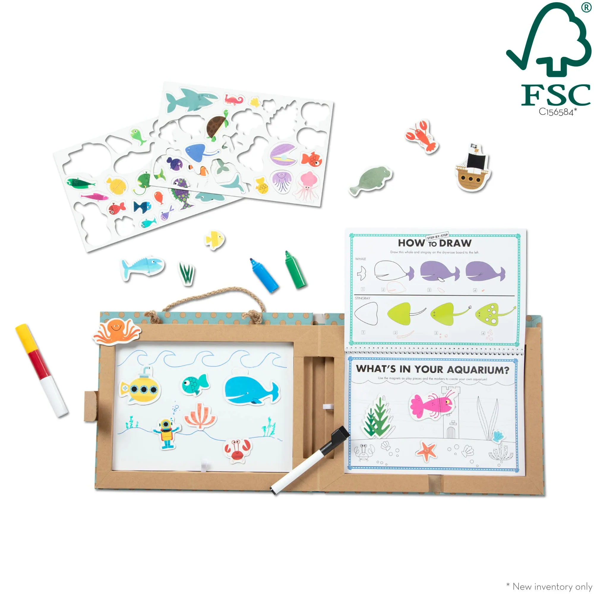 Natural Play: Play, Draw, Create Reusable Drawing & Magnet Kit – Ocean